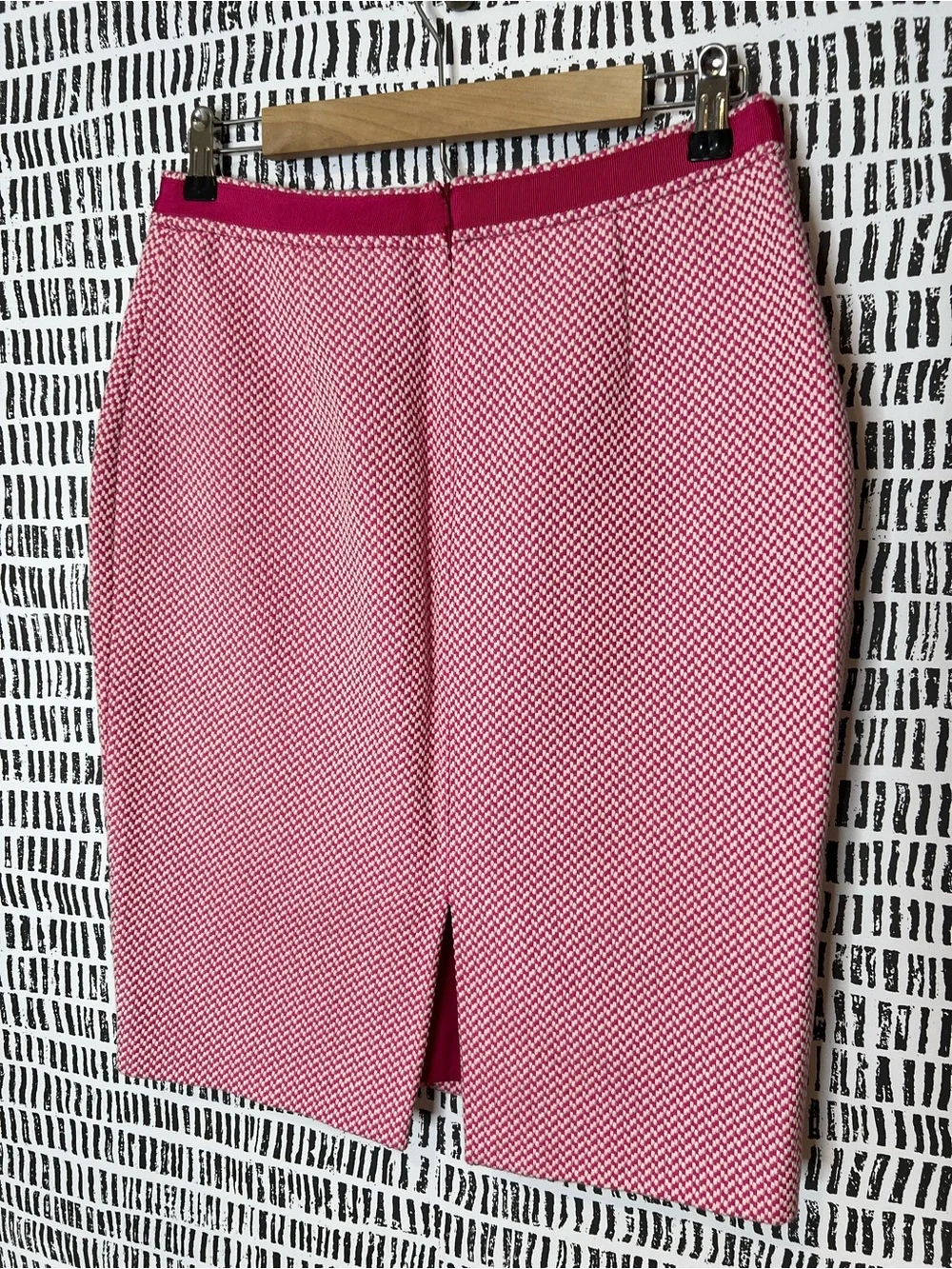 Boden chevron lined pencil skirt in pink